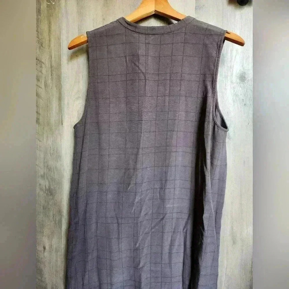 Eileen Fisher Tencel Blend Tunic Button Up Shirt Grey Size Small Petite Women's - Picture 12 of 13